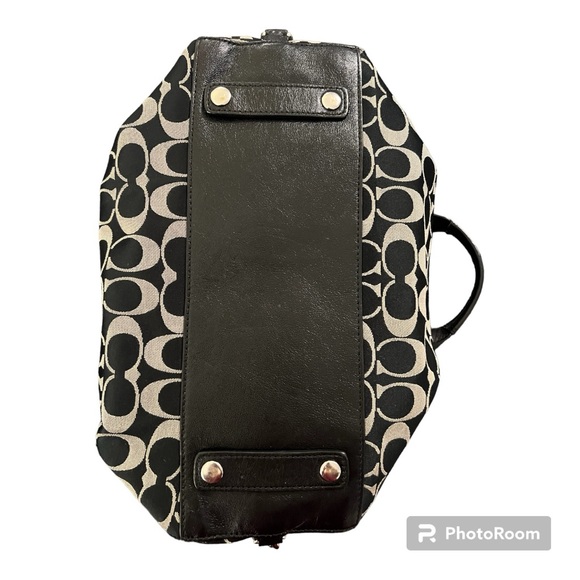 Coach Ashley Satchel Bag in Signature Black & Gray- EUC - Picture 13 of 13